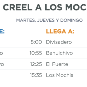 Horarios Creel Los Mochis